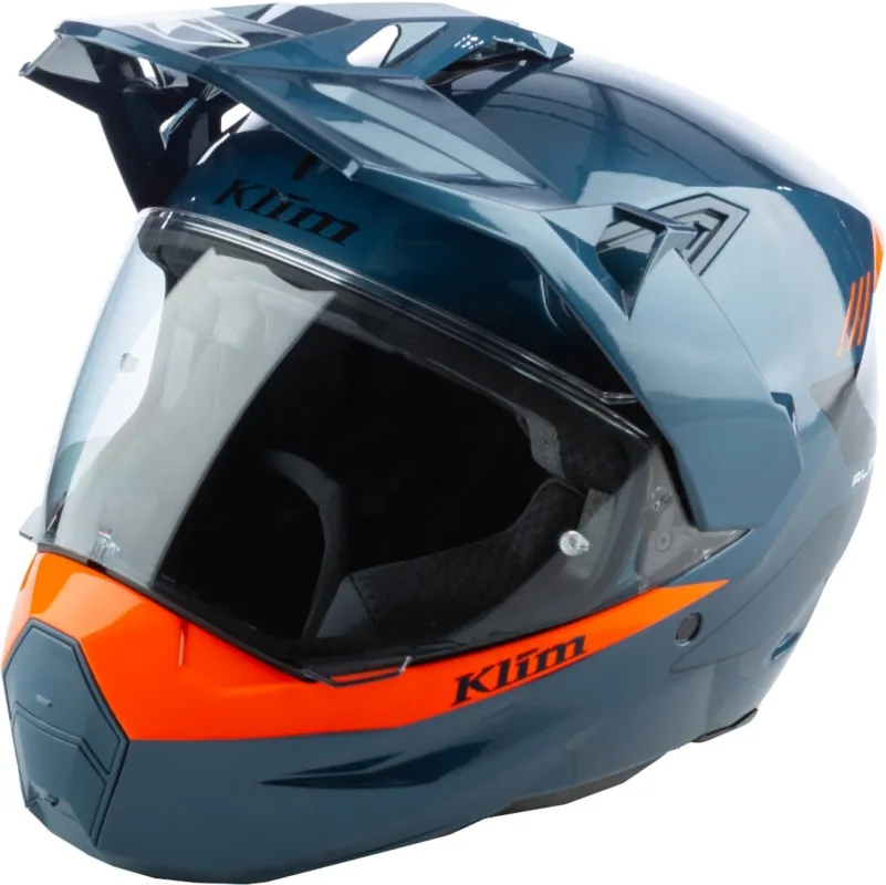 Klim X1 Alpha Carbon Enduro přilba modrá/oranžová - XS (53/54) Poslední Šance