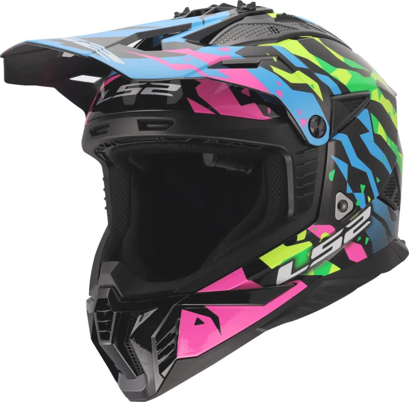 LS2 MX708 Fast II Grotesk Motokrosová helma modrá/zelená - XS (53/54) Odeslání Ihned