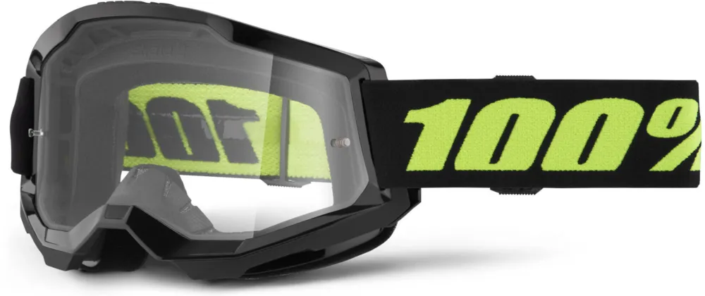 Finální Výprodej 100% Strata 2 Essential Motokrosové brýle Černá/neonově žlutá - 100% Strata 2 Essential Motokrosové brýle Černá/neonově žlutá ► koupit online na FC-Moto