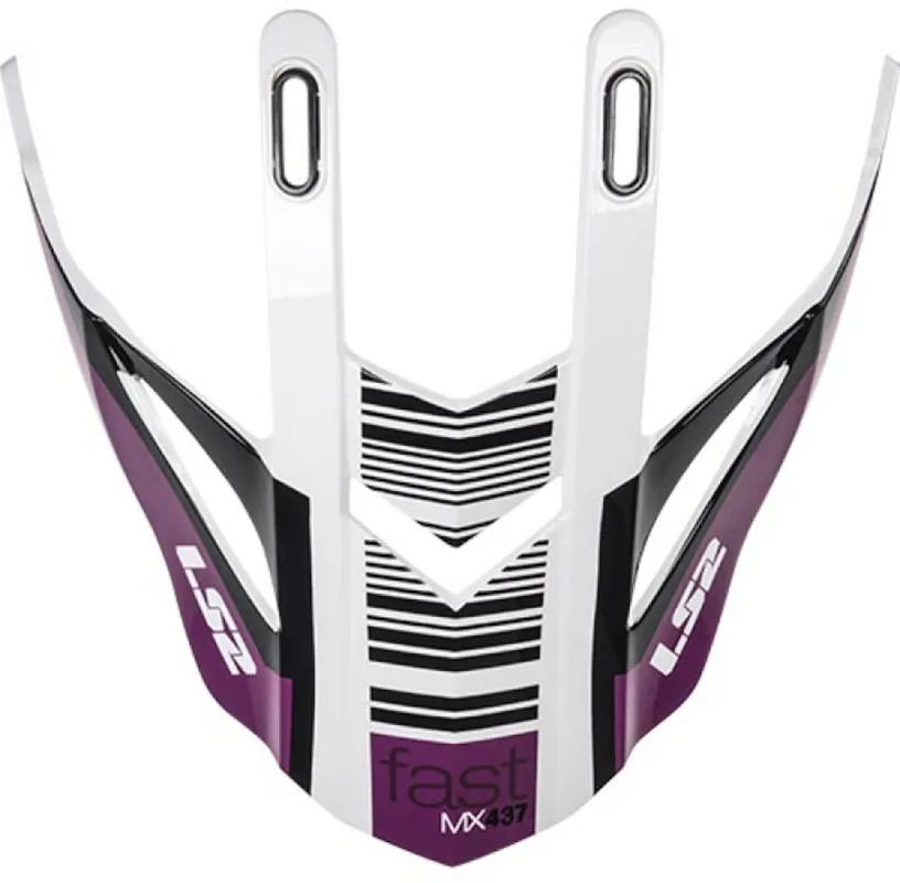 LS2 MX437 Fast Evo Vrchol helmy bílá/fialová - LS2 Ověřený