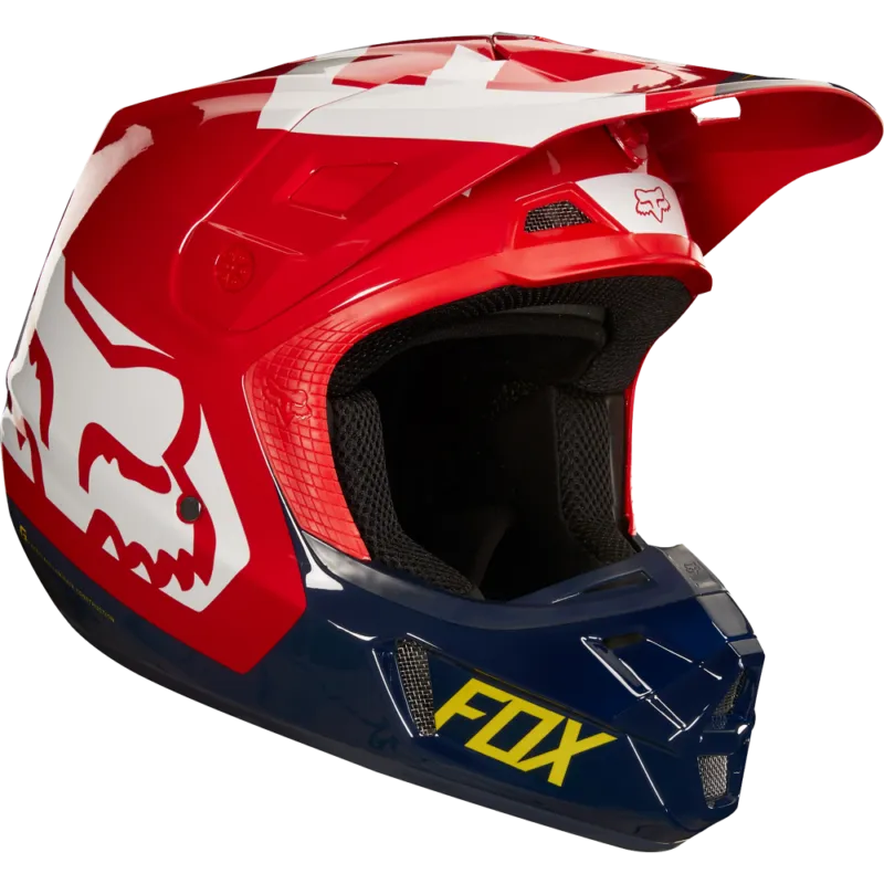 Dokud Zásoby Vydrží FOX V2 Preme Motokrosová přilba modrá/červená/bílá - S (55/56)