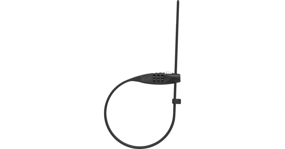 Ihned K Objednání Speciální uzamykatelné stahovací lanko s ocelovým jádrem Combiflex délka kabelu 45cm (černá), ABUS