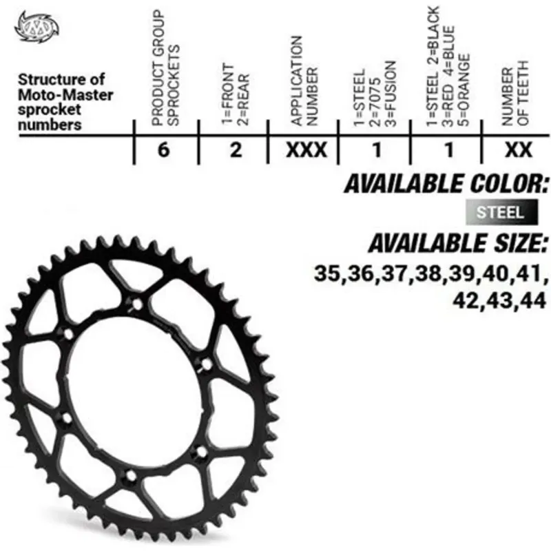 Přímo Od Výrobce Zadní řetězové kolo 428 40 zubů, Moto-Master Steel 620281, KTM SX 50