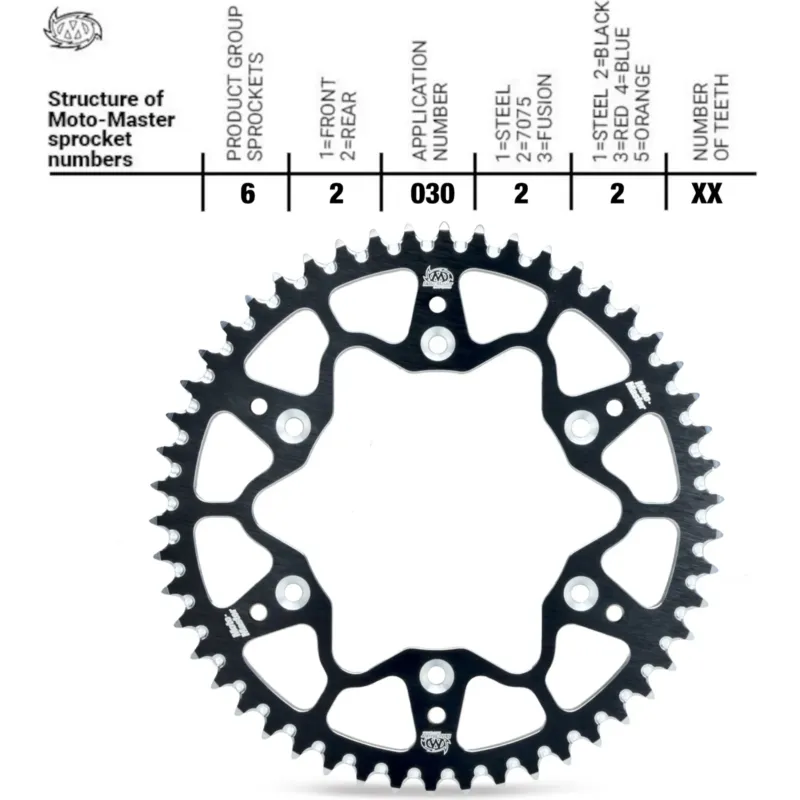 Zadní rozeta 520 48 zubů, Moto-Master 7075 Alu 6203022, KTM Freeride 250/350 Rychlé Dodání