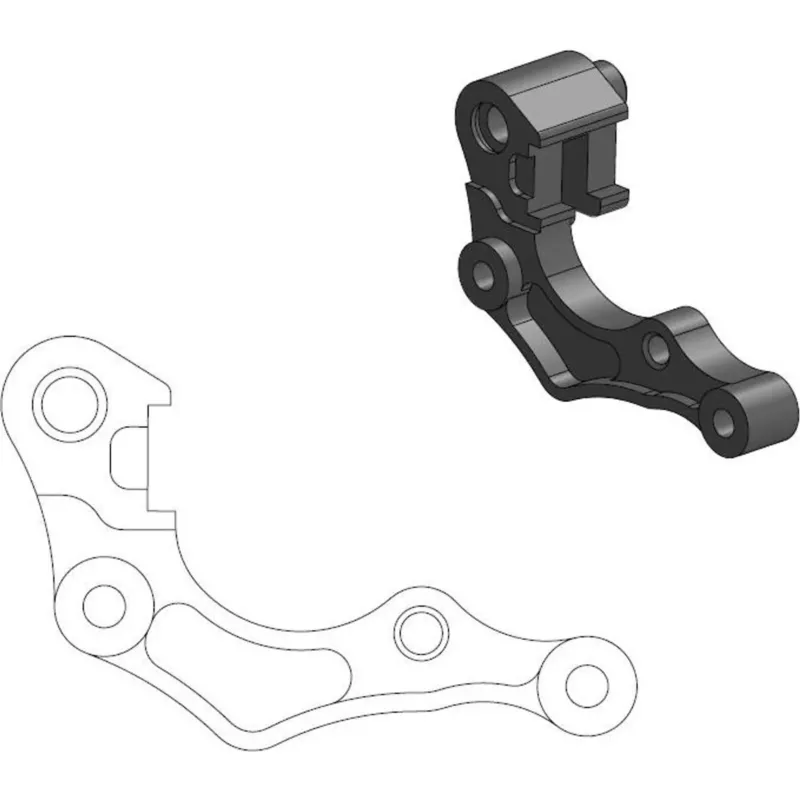 Akce Adaptér předního brzdového třmenu, 270 mm, Moto-Master 211118, Honda CRF 250/450