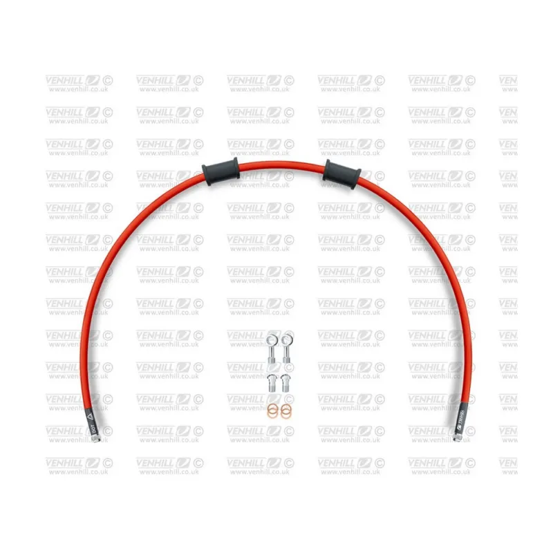 Levný Hadice přední brzdy sada Venhill POWERHOSEPLUS KAW-4011FS-RD (1 hadice v sadě) červené hadice, nerezové koncovky