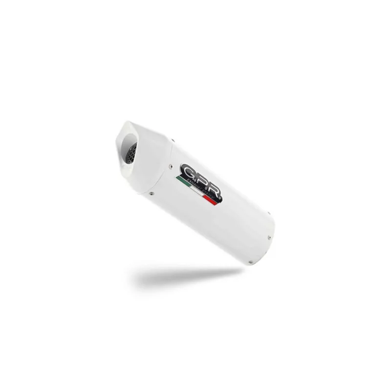 Hit Sezóny Koncovka výfuku Slip-on GPR ALBUS EVO4 E5.VO.2.1.ALBE4 Lesklá bílá zahrnuje spojovací svod a odnímatelný dB killer
